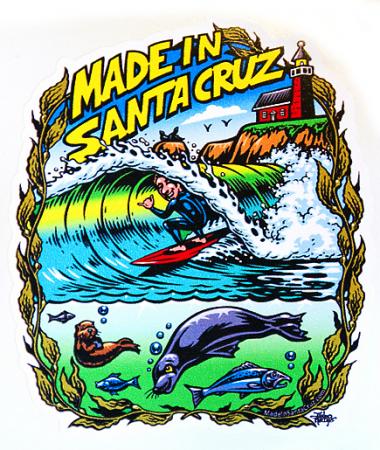 Decal Made In Santa Cruz Sticker by Jimbo Phillips